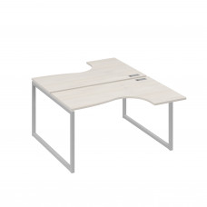 Рабочая станция каркас QUATTRO столы Классика (2х140) дуб / металлокаркас серый А4 С4 181 ДШ