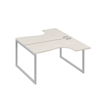 Рабочая станция каркас QUATTRO столы Классика (2х140) дуб / металлокаркас серый А4 С4 181 ДШ