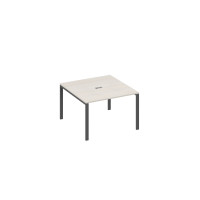 Стол 120 на металлокаркасе UNO в переговорную дуб / металлокаркас антрацит А4 А1 131 ДШ