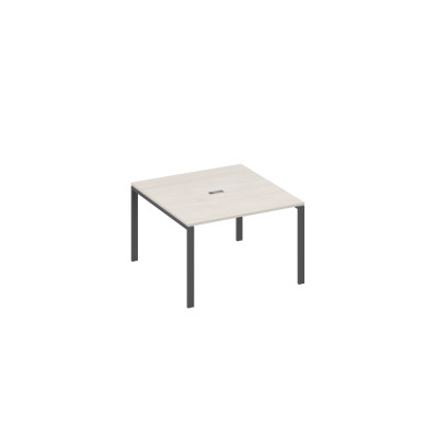 Стол 120 на металлокаркасе UNO в переговорную дуб / металлокаркас антрацит А4 А1 131 ДШ