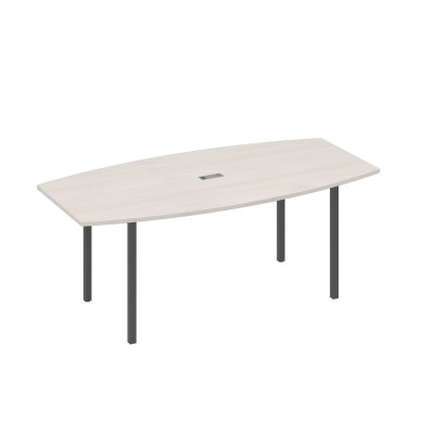 Стол для переговоров 200 на каркасе DUE дуб / металлокаркас антрацит А4 А2 113 ДШ