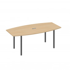 Стол для переговоров 200 на каркасе DUE натуральный дуб / металлокаркас антрацит А4 А2 113 НД