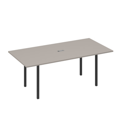 Стол 200 переговорный с металлокаркасом DUE мокко премиум / металлокаркас антрацит А4 А2 123 МП