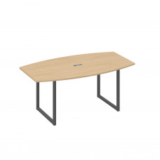 Стол для переговоров 180 на каркасе QUATTRO натуральный дуб / металлокаркас антрацит А4 А4 112 НД