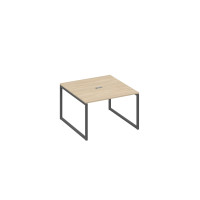 Стол 120 на металлокаркасе QUATTRO переговорный дуб скандинавский / металлокаркас антрацит А4 А4 131 ДК