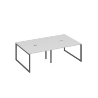 Стол 240 переговорный на опорах QUATTRO серый / металлокаркас антрацит А4 А4 134-2 СЕ