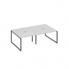 Стол 240 переговорный на опорах QUATTRO серый / металлокаркас антрацит А4 А4 134-2 СЕ
