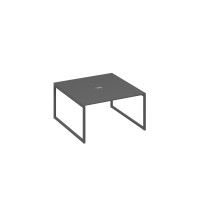Переговорный стол 140 на металлокаркасе QUATTRO антрацит премиум / металлокаркас антрацит А4 А4 135 АР