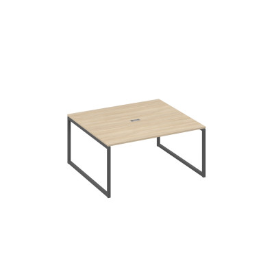 Стол переговорный 160 на каркасе QUATTRO дуб скандинавский / металлокаркас антрацит А4 А4 136 ДК