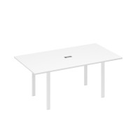 Стол 180 на металлокаркасе UNO для переговоров белый премиум / металлокаркас белый А4 Б1 122 БП