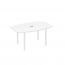Стол 160 для переговоров на каркасе DUE белый премиум / металлокаркас белый А4 Б2 111 БП