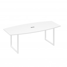 Переговорный стол 220 на каркасе QUATTRO белый премиум / металлокаркас белый А4 Б4 114 БП