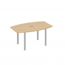 Стол 160 фигурный на металлокаркасе UNO для переговоров натуральный дуб / металлокаркас серый А4 С1 111 НД