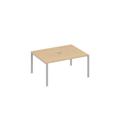 Стол 160 на опорах UNO для переговоров натуральный дуб / металлокаркас серый А4 С1 133 НД