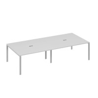 Стол 320x144 опоры UNO в переговорную серый / металлокаркас серый А4 С1 136-2 СЕ