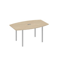 Стол 160 для переговоров на каркасе DUE дуб скандинавский / металлокаркас серый А4 С2 111 ДК