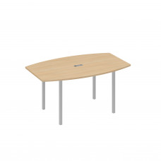 Стол 160 для переговоров на каркасе DUE натуральный дуб / металлокаркас серый А4 С2 111 НД