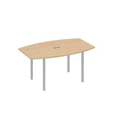 Стол 160 для переговоров на каркасе DUE натуральный дуб / металлокаркас серый А4 С2 111 НД
