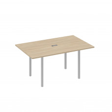 Стол для переговоров 160 прямой на каркасе DUE дуб скандинавский / металлокаркас серый А4 С2 121 ДК