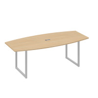 Переговорный стол 220 на каркасе QUATTRO натуральный дуб / металлокаркас серый А4 С4 114 НД
