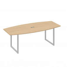 Переговорный стол 220 на каркасе QUATTRO натуральный дуб / металлокаркас серый А4 С4 114 НД