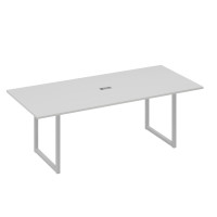 Стол 220 переговорный с металлокаркасом QUATTRO серый / металлокаркас серый А4 С4 124 СЕ