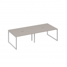 Стол для переговоров 280 на каркасе QUATTRO мокко премиум / металлокаркас серый А4 С4 132-2 МП