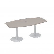 Стол 200x100 на колоннах фигурный для переговоров мокко премиум А4 ХР 113 МП