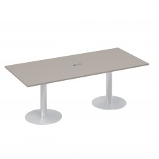 Стол для переговоров 220 на колоннах с дисками мокко премиум А4 ХР 124 МП