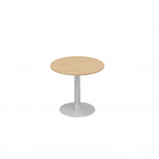 Стол для переговоров круглый на опоре-колонне натуральный дуб А4 ХР 141 НД