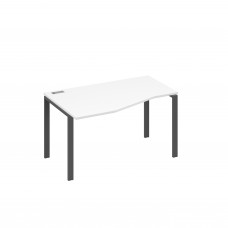 Стол левый "Техно" на металлокаркасе UNO эргономичный белый премиум / металлокаркас антрацит А4 А1 063 БП