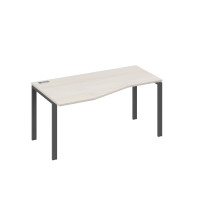 Стол эргономичный левый "Техно" на металлокаркасе UNO дуб / металлокаркас антрацит А4 А1 065 ДШ