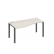 Стол эргономичный левый "Техно" на металлокаркасе UNO дуб / металлокаркас антрацит А4 А1 065 ДШ