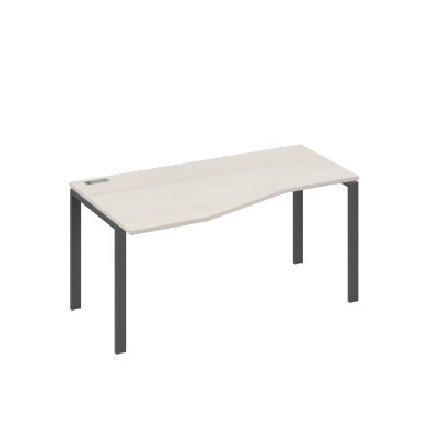 Стол эргономичный левый "Техно" на металлокаркасе UNO дуб / металлокаркас антрацит А4 А1 065 ДШ