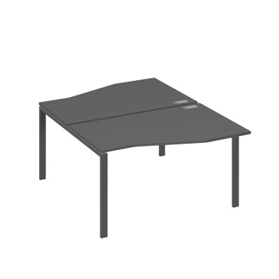 Рабочая станция каркас UNO столы (2х140) Техно антрацит премиум / металлокаркас антрацит А4 А1 190 АР