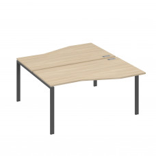 Рабочая станция столы Техно" каркас UNO (2х160) дуб скандинавский / металлокаркас антрацит А4 А1 191 ДК