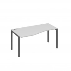 Стол эргономичный левый "Техно" на металлокаркасе DUE серый / металлокаркас антрацит А4 А2 065 СЕ