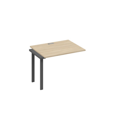 Секция 100 стола рабочей станции с каркасом UNO дуб скандинавский / металлокаркас антрацит А4 А1 022-1 ДК