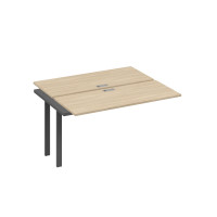 Секция стола рабочей станции на металлокаркасе UNO (2х140) дуб скандинавский / металлокаркас антрацит А4 А1 171-1 ДК