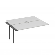 Секция стола 2х160 рабочей станции на каркасе UNO серый / металлокаркас антрацит А4 А1 175-1 СЕ