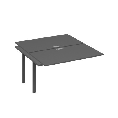Секция на каркасе TRE стола рабочей станции 2х140 антрацит премиум / металлокаркас антрацит А4 А3 177-1 АР