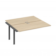 Секция стола рабочей станции на металлокаркасе TRE (2х160) дуб скандинавский / металлокаркас антрацит А4 А3 178-1 ДК