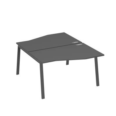 Рабочая станция столы Техно (2х140) каркас TRE антрацит премиум / металлокаркас антрацит А4 А3 190 АР