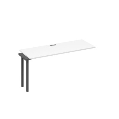 Секция стола рабочей станции опоры DUE белый премиум / металлокаркас антрацит А4 А2 005-1 БП