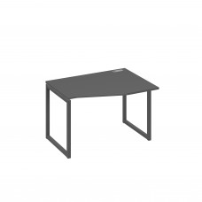 Стол на металлокаркасе QUATTRO "Техно" эргономичный правый антрацит премиум / металлокаркас антрацит А4 А4 062 АР