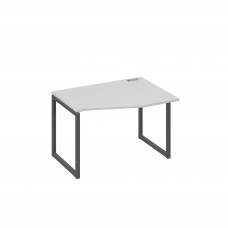 Стол на металлокаркасе QUATTRO "Техно" эргономичный правый серый / металлокаркас антрацит А4 А4 062 СЕ