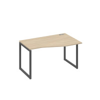 Стол правый "Техно" на металлокаркасе QUATTRO эргономичный дуб скандинавский / металлокаркас антрацит А4 А4 064 ДК