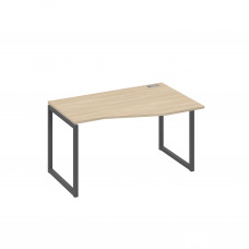 Стол правый "Техно" на металлокаркасе QUATTRO эргономичный дуб скандинавский / металлокаркас антрацит А4 А4 064 ДК