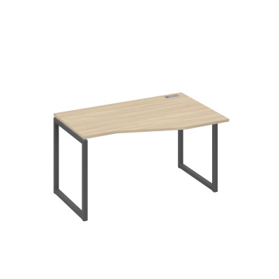 Стол правый "Техно" на металлокаркасе QUATTRO эргономичный дуб скандинавский / металлокаркас антрацит А4 А4 064 ДК