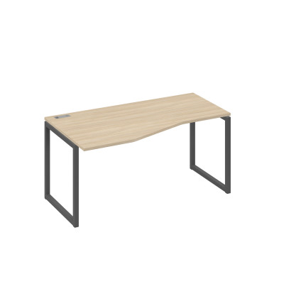 Стол эргономичный левый "Техно" на металлокаркасе QUATTRO дуб скандинавский / металлокаркас антрацит А4 А4 065 ДК